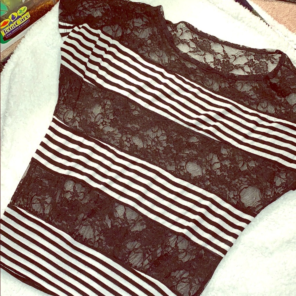 Lace over shirt
